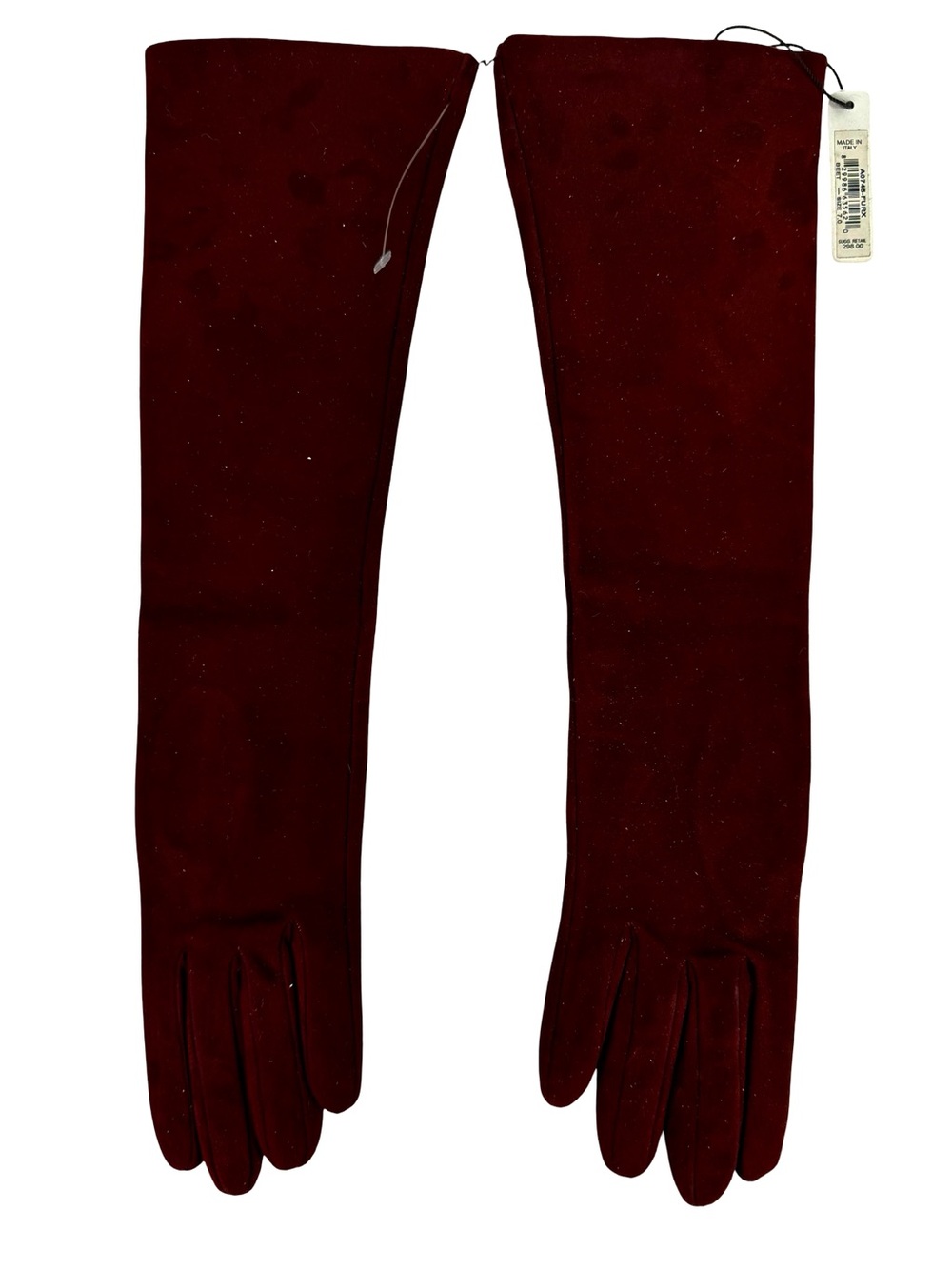LAFAYETTE 148 OPERA GLOVES IN BURGUNDY SUEDE